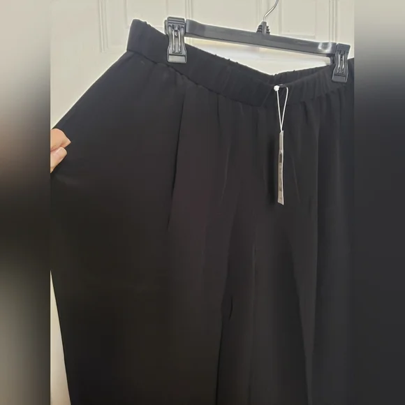 EILEEN FISHER Silk Double Crepe Wide-Leg Pant L - Picture 4 of 6